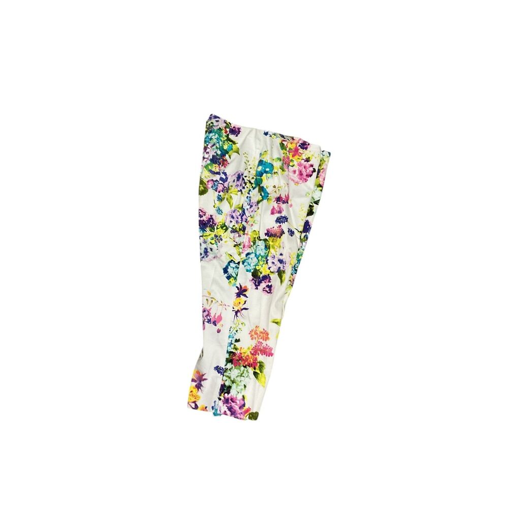Conrad C Collection Pink Purple Floral Capri Pants Size 4 - Picture 5 of 10